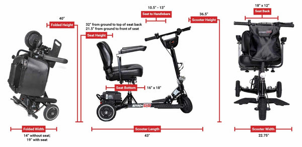 SnapnGo Deluxe Edition Mobility Scooter