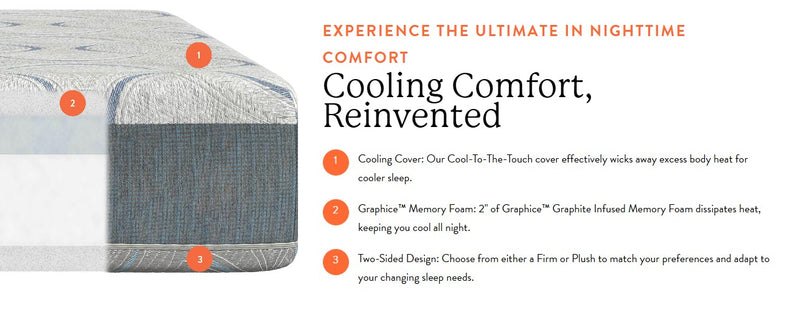 Rize Home Cool Choice 14" Memory Foam Mattress