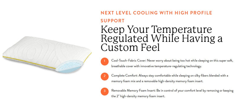 Rize Home High Dual Cool Pillow
