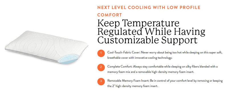 Rize Home Low Dual Cool Pillow