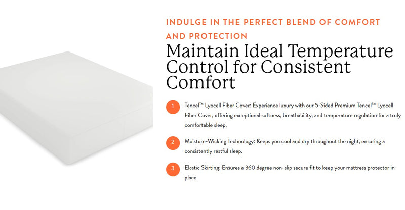 Rize Home Tencel Mattress Protector