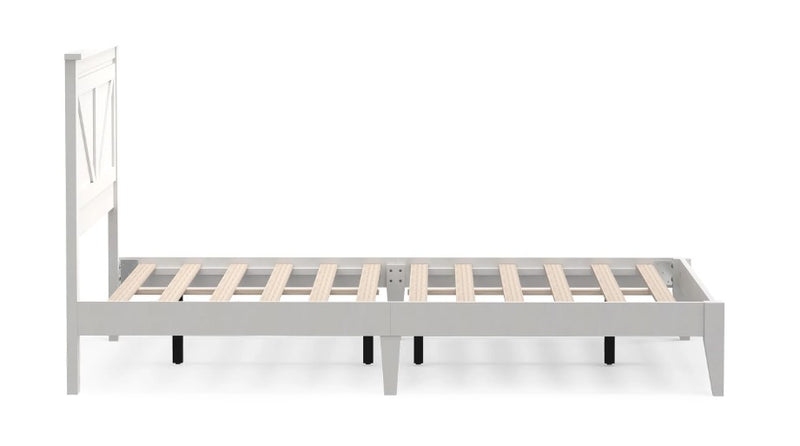 Rize Home Farmhouse Style Wooden Bed Frame