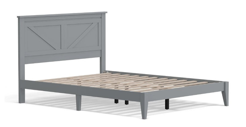 Rize Home Farmhouse Style Wooden Bed Frame