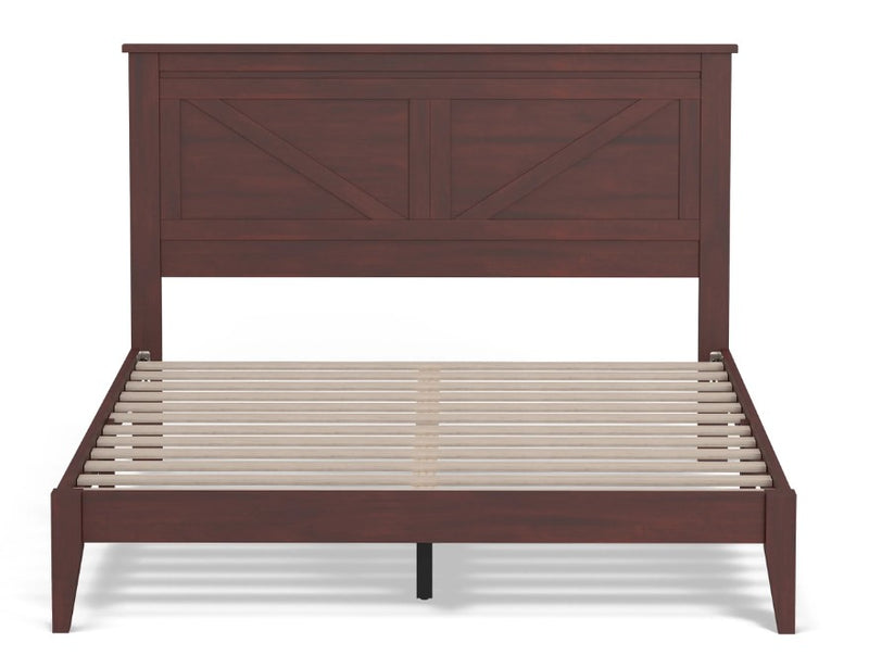 Rize Home Farmhouse Style Wooden Bed Frame