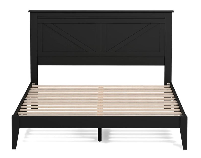 Rize Home Farmhouse Style Wooden Bed Frame