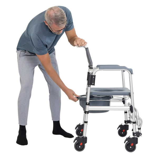 Vive Health Core Shower Commode Transport Wheelchair
