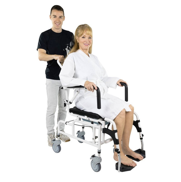 Vive Health Reclining Shower Commode Transport Chair