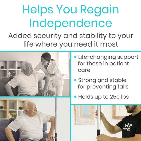Vive Health Floor to Ceiling Grab Bar