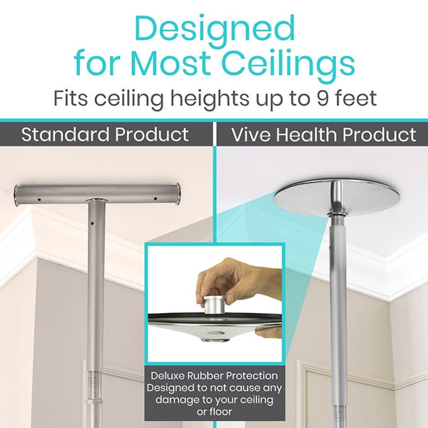 Vive Health Floor to Ceiling Grab Bar