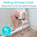 Vive Health Sliding Shower Chair