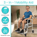 Vive Health Shower Commode Transport Chair