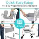 Vive Health Shower Commode Transport Chair