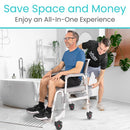 Vive Health Shower Commode Transport Chair