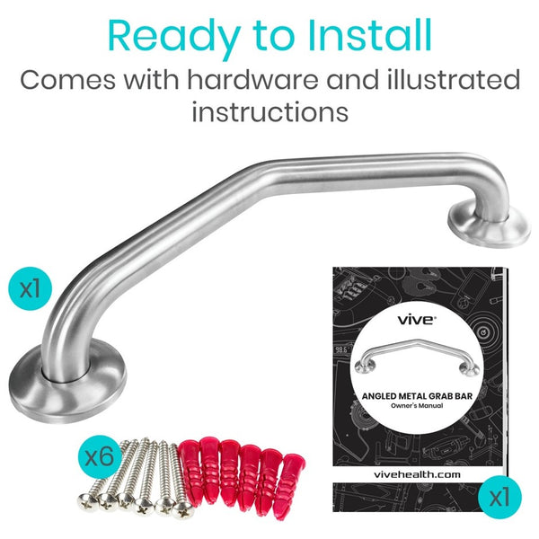 Vive Health Angled Metal Grab Bar
