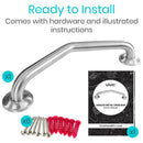 Vive Health Angled Metal Grab Bar
