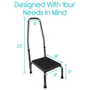 Vive Health Step Stool with Handrail