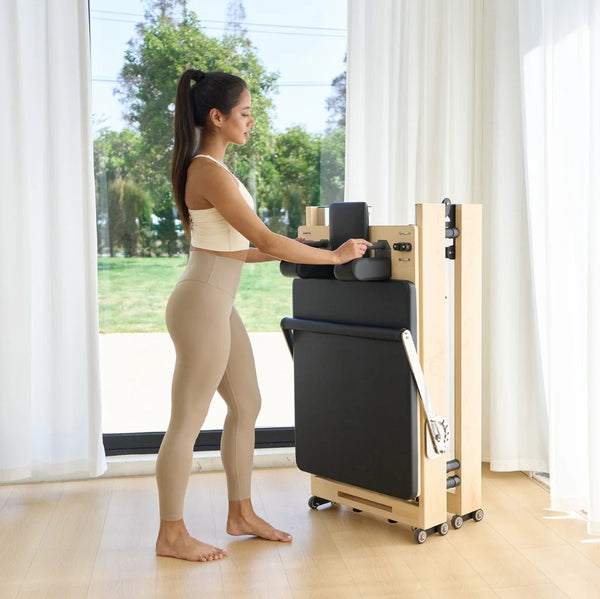 Hisooth SpaceSaver Folding Pilates Reformer