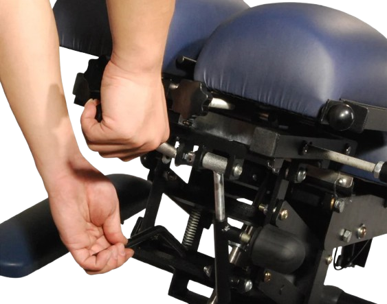 MT Chiropractic Iron-280 Stationary Chiropractic Adjustment Benches – Manual Drop & Break-Away Section