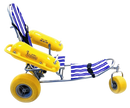 Side View Of The AccessRec WaterWheels Floating Beach Wheelchair