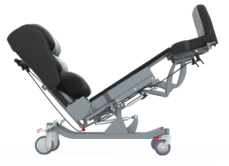 Side View Of The Accora Configura Advance Comfort Chair In The Tilted Position Shown Without Seat Cushions