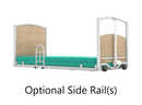 Side View Of The Accora FloorBed Ultra Low Adjustable Bed Shown With The Optional Side Rail