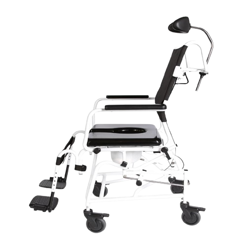 Side View Of The ActiveAid 285 Shower Commode Tilt-In-Space Chair 