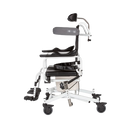 Side View Of The ActiveAid 285TR Shower Commode Tilt-In-Space Chair Shown With White Frame Package