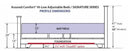 Side View Of The Assured Comfort Signature Hi Low Adjustable Bed Diagram Demonstrating The Profile Dimensions