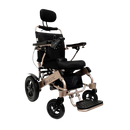 Side View Of The ComfyGo IQ 9000 Electric Wheelchair Shown In Standard Colored Cushions And Bronze Frame