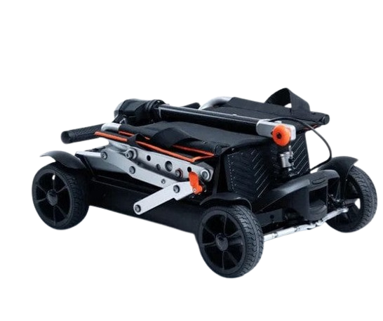 Side View Of The Feather 27X Mobility Scooter In The Folded Position