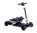 Side View Of The Feather 27X Mobility Scooter In The Half Folded Position