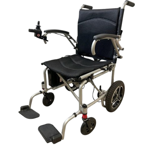 Side View Of The Journey Air Lightweight Electric Wheelchair Showing The Left Side