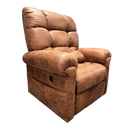 Side View Of The Journey Perfect Lift Chair With Duralux Fabric Shown In Tan Color