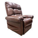 Side View Of The Journey Perfect Lift Chair With Genuine Leather Fabric