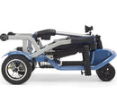 Side View Of The Journey So Lite Mobility Scooter In The Folded Position Shown In Blue Color
