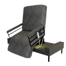 Side View Of The Journey UPbed Independence Rotating Adjustable Lift Bed In The Lifted Chair Position