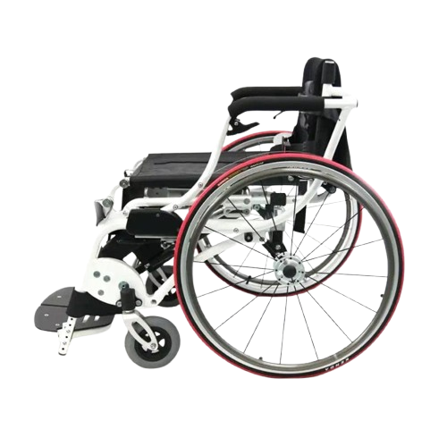 Side View Of The Karman XO-55 Horizon Standing Wheelchair In The Seated Position