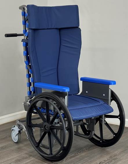 Side View Of The Med Mizer Freedom Flex Chair With Mag Wheels