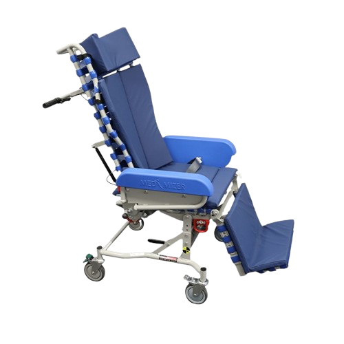 Side View Of The Med Mizer Freedom Flex Comfort Chair With Leg Rest Attachment