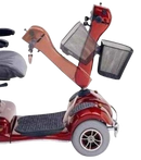 Side View Of The Merits Pioneer 10 Mobility Scooter Highlighting The Adjustable Tiller