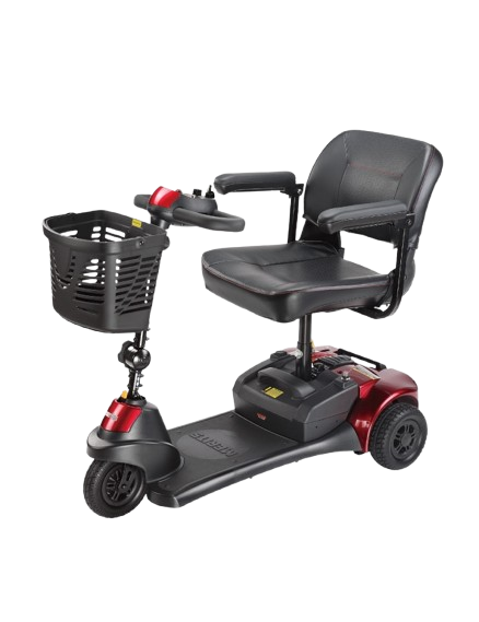 Side View Of The Merits Roadster S3 Mobility Scooter In Red Color