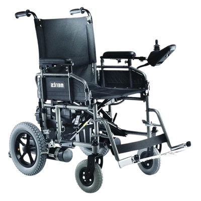 Side View Of The Merits Travel-Ease Power Wheelchair