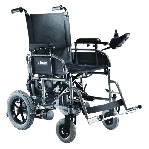 Side View Of The Merits Travel-Ease Power Wheelchair