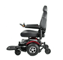 Side View Of The Merits Vision Sport Power Chair In Red Color