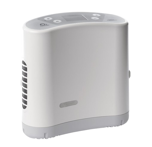 Side View Of The O2 Concepts Oxilife Liberty Portable Oxygen Concentrator