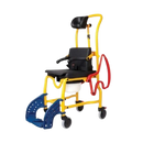 Side View Of The Rebotec Augsburg Pediatric Shower Commode Chair With Headrest And Seatbelt 