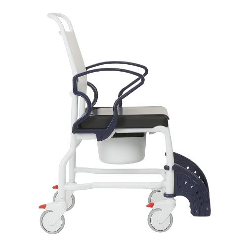 Side View Of The Rebotec Berlin Shower Commode Chair
