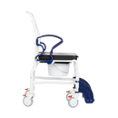 Side View Of The Rebotec Frankfurt Height Adjustable Shower Commode Chair