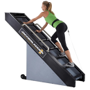 Side View Of The StairMaster Jacob's Ladder 2 Stair Climber Shown With Woman Operating The Climber