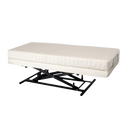 Side View Of The Transfer Master Supernal Hi Low Adjustable Bed Elevated Position With Mattress